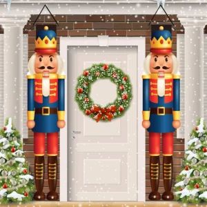 Christmas Nutcracker Shaped Door Couplet Navidad Natal Noel Wall Hanging Marry Christmas Decorations For Home 2025 New Year 2026