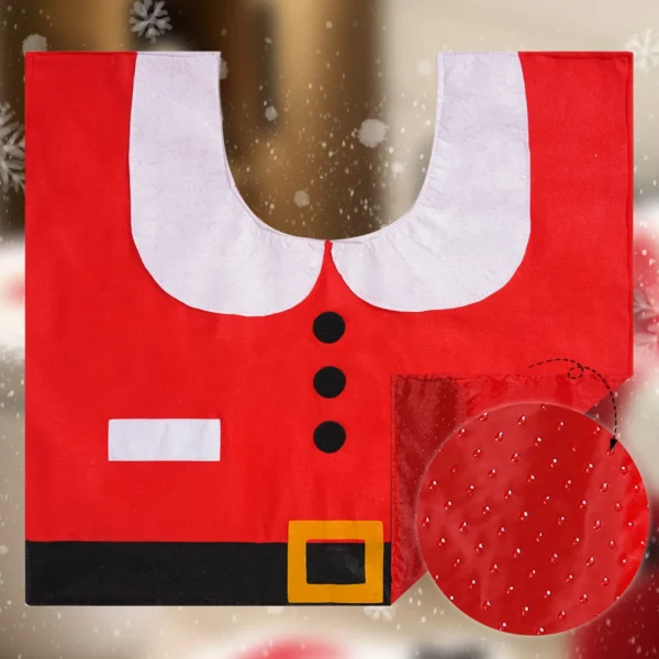 New Cute Christmas Toilet Seat Covers Creative Santa Claus Bathroom Mat Xmas Supplies for Home New Year Navidad Gift Decor 2024 - Image 2