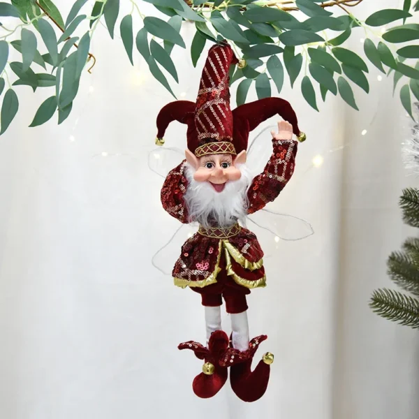 2025 Christmas Decoration 50cm Elf Doll Hanging Standing Decor Navida Pendant Ornaments For Home New Year Gift For Kids - Image 6