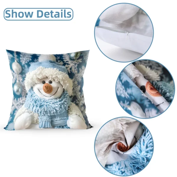 Snowman Cushion Cover Merry Christmas Decoration for Home 2025 Pendant Xmas Pillow Case Ornaments Navidad Natal New Year Gifts - Image 2