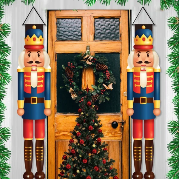 Christmas Nutcracker Shaped Door Couplet Navidad Natal Noel Wall Hanging Marry Christmas Decorations For Home 2025 New Year 2026 - Image 3