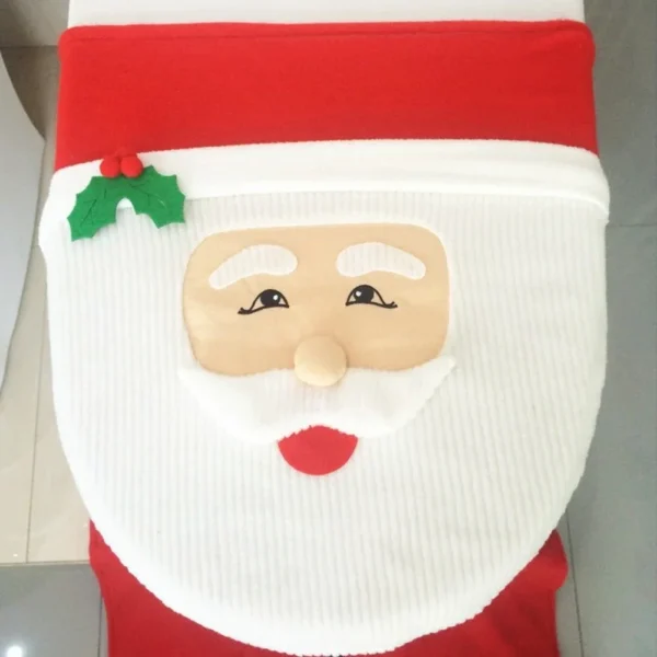 New Cute Christmas Toilet Seat Covers Creative Santa Claus Bathroom Mat Xmas Supplies for Home New Year Navidad Gift Decor 2024 - Image 3