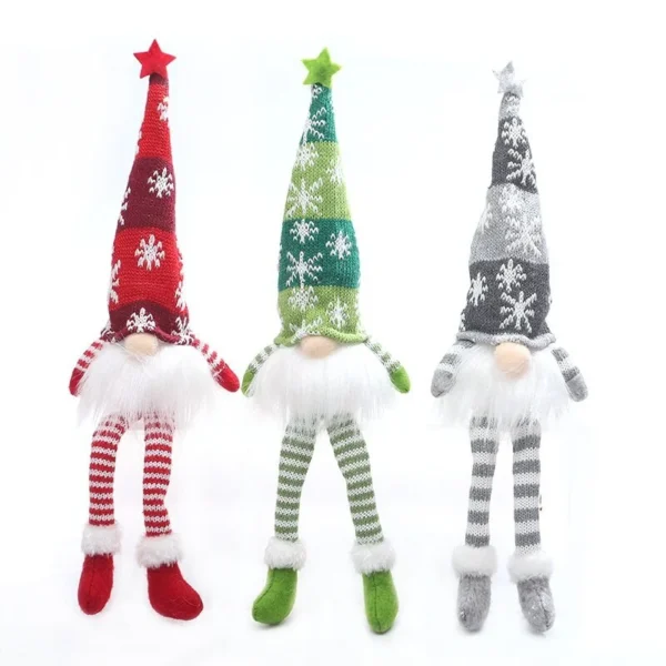 Christmas Faceless Doll Gnome Ornaments LED Light Plush Knitting Crafts Pendant Decor Christmas Decorations for Home Kids Gift - Image 6