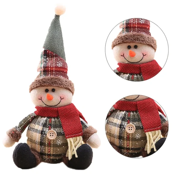 Snowman Doll Merry Chirstmas Decor for Home Table 2023 Elk Doll Christmas Ornaments Santa Claus Navidad Gift Happy New Year 2024 - Image 5