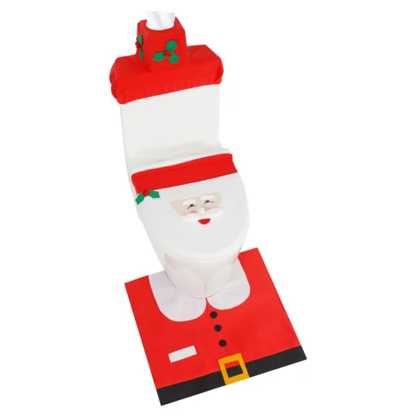 New Cute Christmas Toilet Seat Covers Creative Santa Claus Bathroom Mat Xmas Supplies for Home New Year Navidad Gift Decor 2024 - Image 4