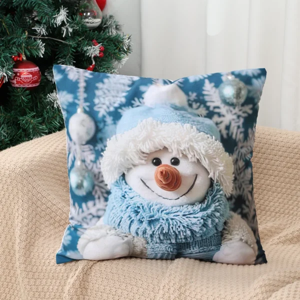Snowman Cushion Cover Merry Christmas Decoration for Home 2025 Pendant Xmas Pillow Case Ornaments Navidad Natal New Year Gifts - Image 3