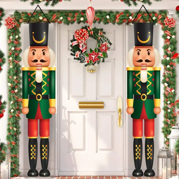 Christmas Nutcracker Shaped Door Couplet Navidad Natal Noel Wall Hanging Marry Christmas Decorations For Home 2025 New Year 2026 - Image 5