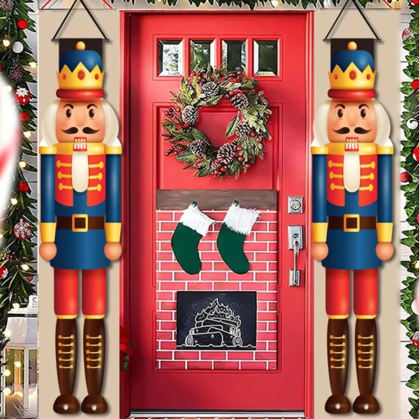 Christmas Nutcracker Shaped Door Couplet Navidad Natal Noel Wall Hanging Marry Christmas Decorations For Home 2025 New Year 2026 - Image 2