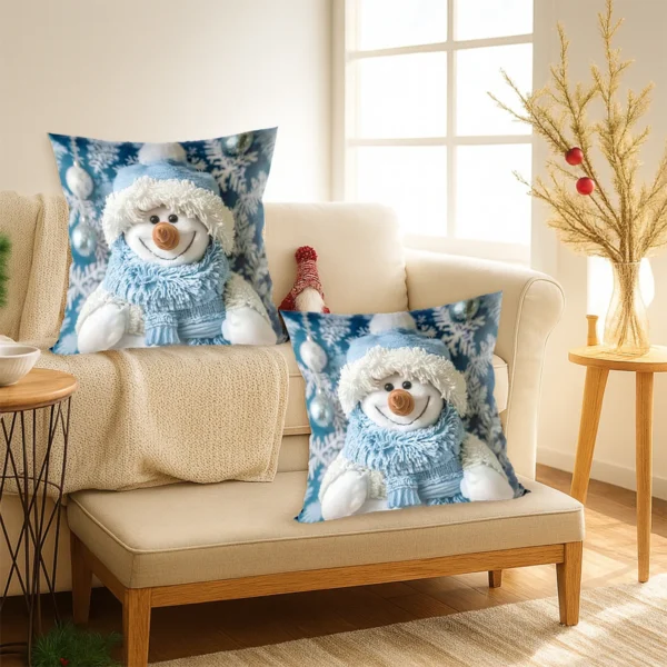 Snowman Cushion Cover Merry Christmas Decoration for Home 2025 Pendant Xmas Pillow Case Ornaments Navidad Natal New Year Gifts - Image 5