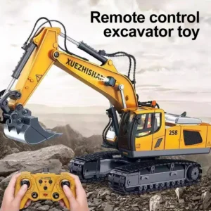 Remote Control Excavator Construction Toys Alloy RC Engineering Vehicle for 4-12 Year Old Kids Boys Christmas Birthday Gift