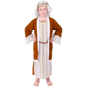 Childs Christmas Shepherd Costume - Nativity Fancy Dress Costume - Incl. Tunic
