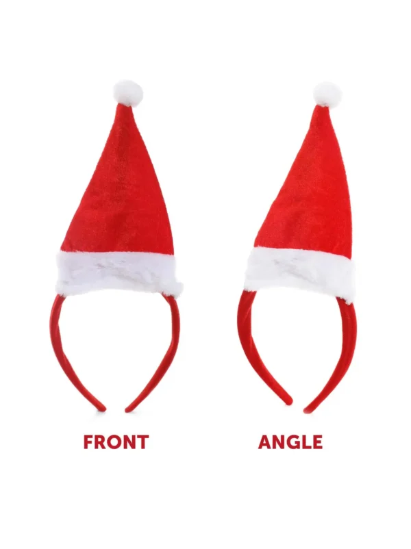Pack of 12 Mini Santa Hats On Headband - Image 5