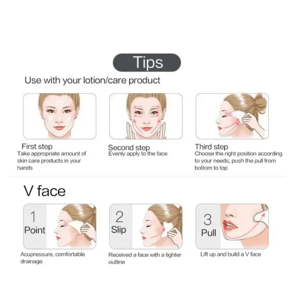 Natural Stone Jade Gouache Scraper Rose Quartz Facial Gua Sha Tools Neck Massager for Face Lifting Wrinkle Remover Beauty Health - Image 3