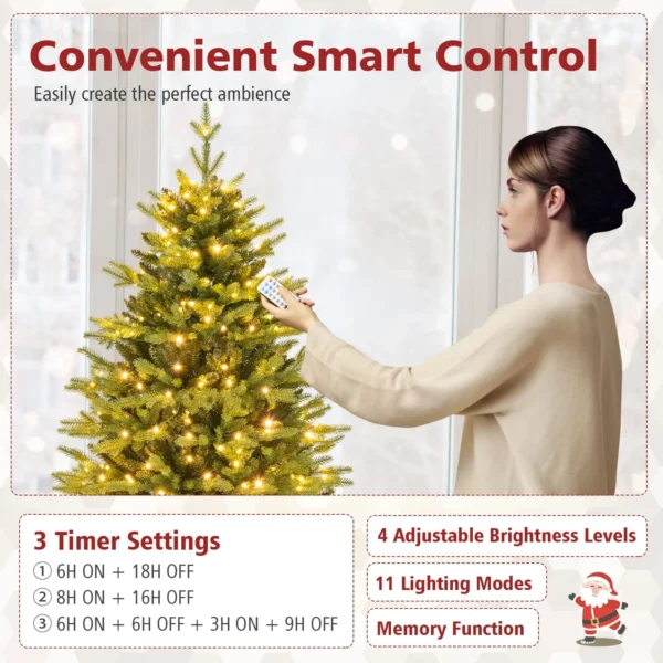 5 FT Artificial Xmas Tree Hinged Christmas Tree with 844 Branch Tips - Image 5