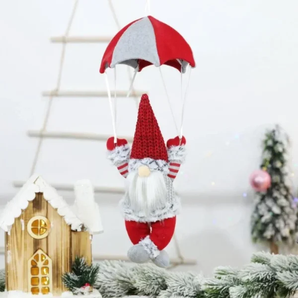 Christmas Pendant Santa Claus Parachute Scene Decoration Parachute Jumping Old Man Doll Window Hanging Decorative Gift - Image 3