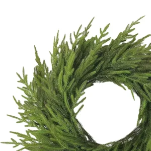 Artificial Norfolk Pine Garland Realistic Faux Cedar Garland Soft Bendable Christmas Greenery Garland for Mantel and Staircase