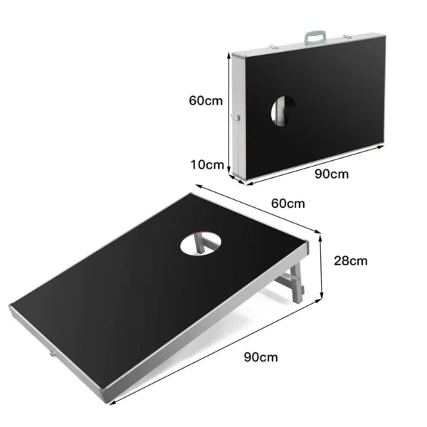 Bean Bag Toss Portable Professional Cornhole Game Set 8 Bean Bags 2 Play Boards - Image 2