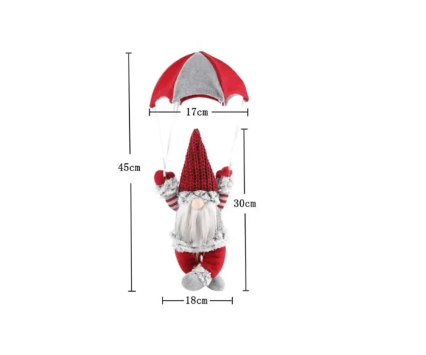 Christmas Pendant Santa Claus Parachute Scene Decoration Parachute Jumping Old Man Doll Window Hanging Decorative Gift - Image 4