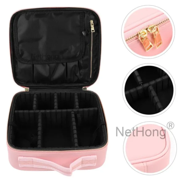 Extra Large Make Up Vanity Case Storage Organizer Cosmetic Travel Beauty Bag UK - Image 3