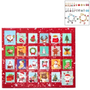 Christmas Advent Calendar Bracelet 2 Bracelets 24 Days Christmas Countdown Calendar 24 Days Countdown Surprise Ore Blind Box Set