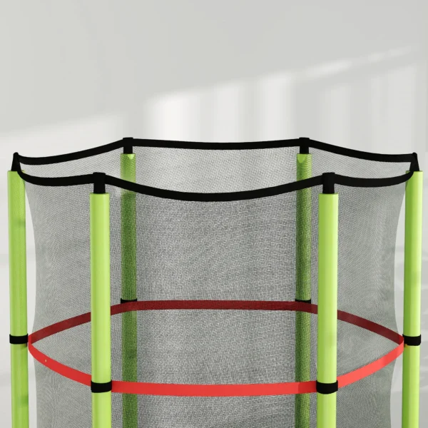 Kids Trampoline Mini Bouncer w/ Enclosure Net for 3-6 Years - Image 4