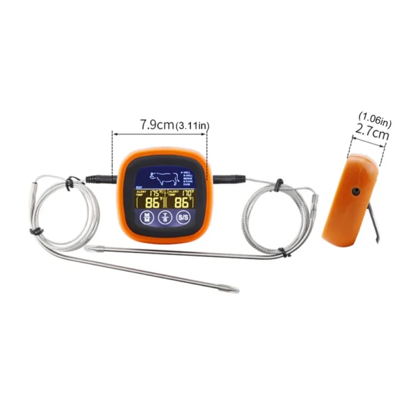 Digital Meat Kitchen Thermometer Timer Mode Waterproof Steak BBQ Timer Cooking Tools Kitchen Meat Probe Thermometer for Grilling - Image 4