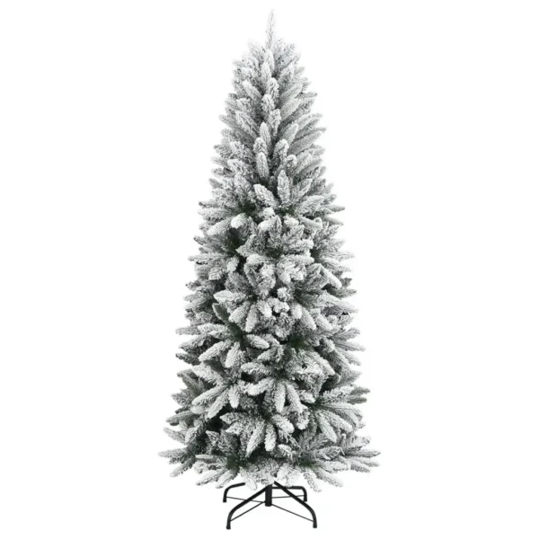 Flocked Snow Artificial Christmas Tree 180cm - Realistic PVC & PE Xmas Decor - Image 3