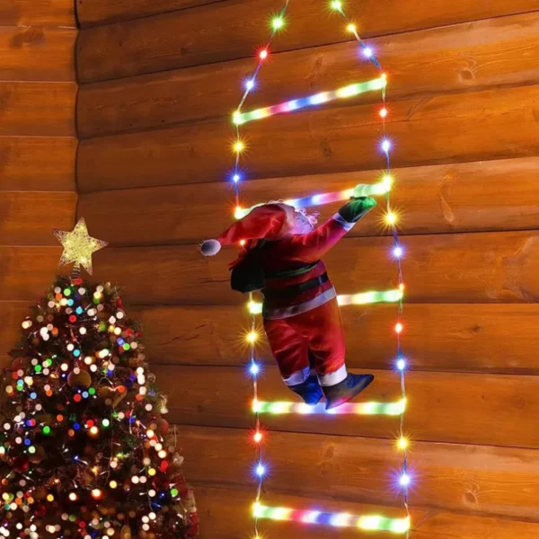 LED Christmas Decorations Fairy lamp LED Ladder Lamp with Climbing Santa Claus Home Outdoor Christmas Light New Year Ornaments s - Image 5