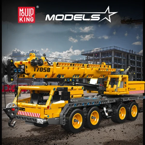 Technical Car Toys The Mechanical Crane Building Block Assembly Heavy-duty Truck Brick Set Kids Christmas Gift - Image 3