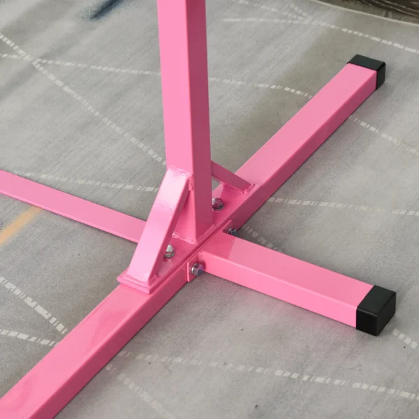Adjustable Kids Gymnastics Bar Horizontal Training Steel Frame Wood - Image 4