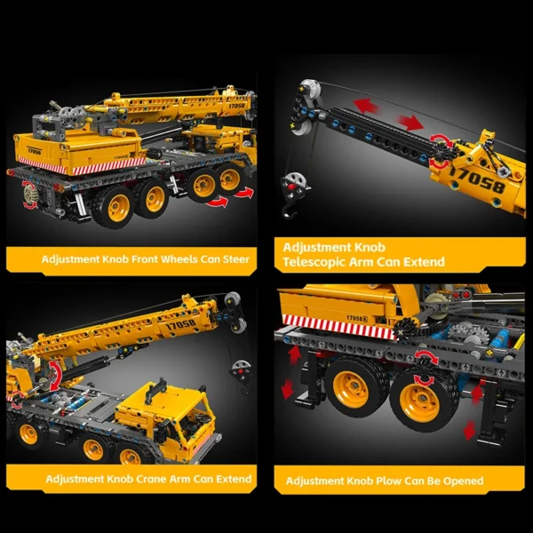 Technical Car Toys The Mechanical Crane Building Block Assembly Heavy-duty Truck Brick Set Kids Christmas Gift - Image 6