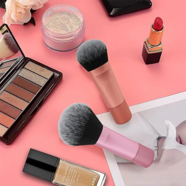 New Powder Portable Beauty Tool Clear Plastic Short Handle Mini Makeup Brush - Image 2