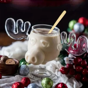 Christmas Elk Glass Cup Cute Reindeer Mug Wine Beer Water Juice Milk Glasses Creative Christmas Vacation Moose Mug Xmas Gift