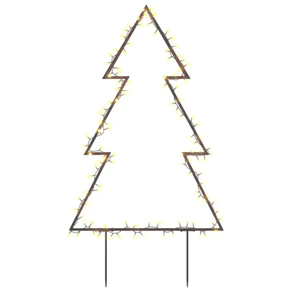 90cm Christmas Tree Decorations with 115 LEDs & Ground Spikes - Festive Light Up Your Holidays! - Image 2