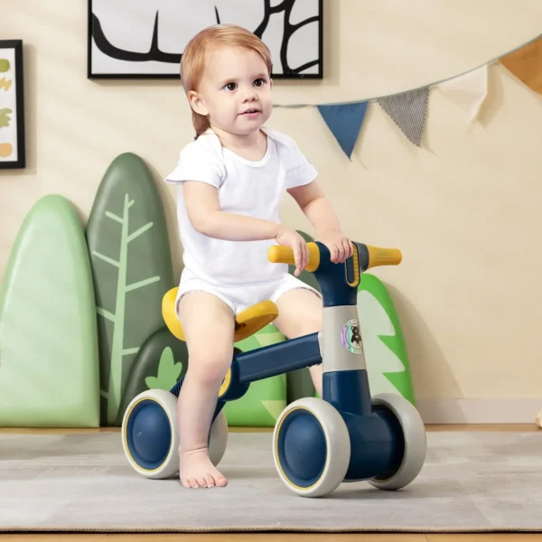 Cute Baby Balance Bike 4 Wheels Childrens Bicycle Toddlers Riding Toy w/No Pedal - Image 3