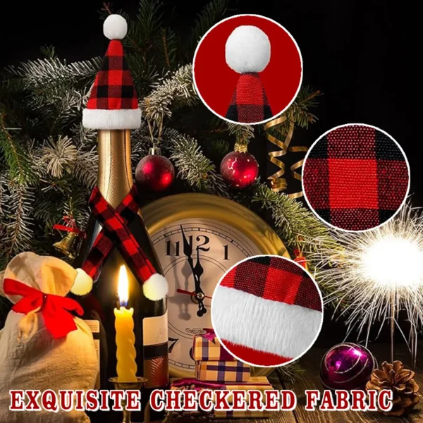Mini Santa Hat Scarf Knit Hats Glove Crafts Christmas Doll Tree Ornaments Decorations DIY - Image 4