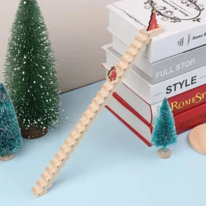 Funny Santa Wooden Advent Stairs Climbing Christmas Countdown Calendar