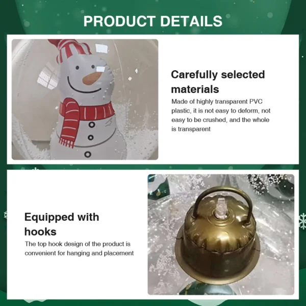 Christmas Luminous Inflatable Decorative Ball with LED Light Giant Inflatable Ball Ornaments Large PVC Decorated Ball Ornaments - Image 5