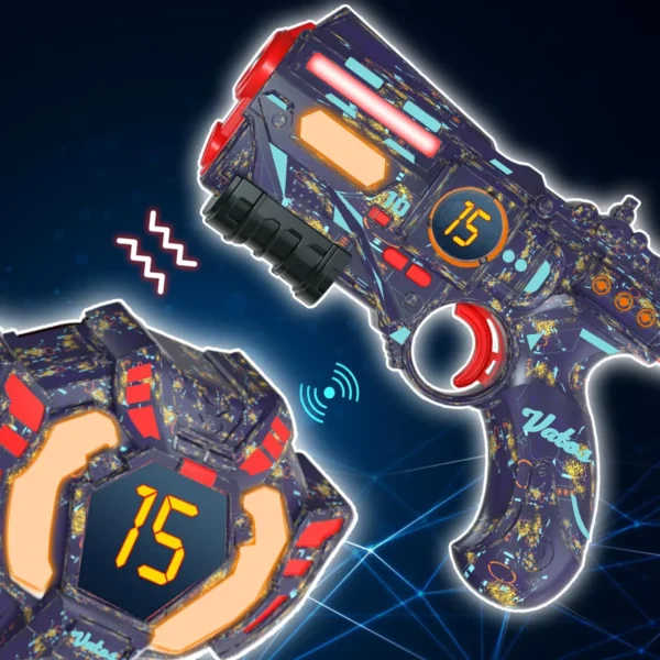 Rechargeable Infrared Laser Tag Guns Set x4 Vests Data SYNC Outdoor Indoor Shooting Pistol Guns Game for Kids Boys Gifts - Image 5