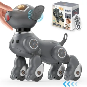 Robot Dog Toy for Kids Voice Remote Control Pet Interactive Touch Sensors 20+ Mode Robotic Puppy Toy Boys Girls
