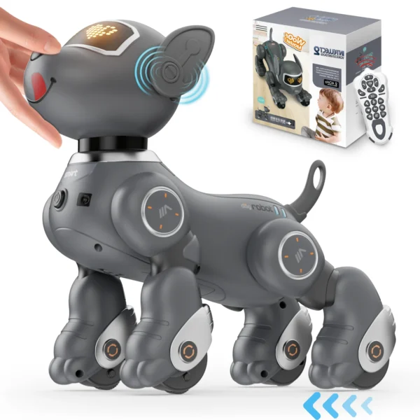 Robot Dog Toy for Kids Voice Remote Control Pet Interactive Touch Sensors 20+ Mode Robotic Puppy Toy Boys Girls