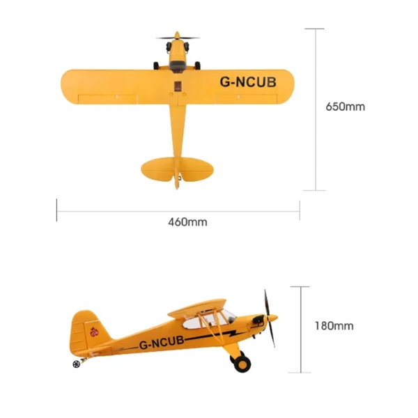 Plane RTF 2.4G Brushless Motor 3D/6G Remote Control Airplane Wltoys A160 Upgraded J3-CUB Ready To Fly - Image 4