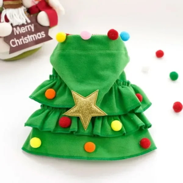 Merry Christmas Pet Clothes Dog Cloak Pet Cape And Shawl Puppy Cosplay Santa Tree Costume Happy Festival Coat Supplies Wholesale - Image 4