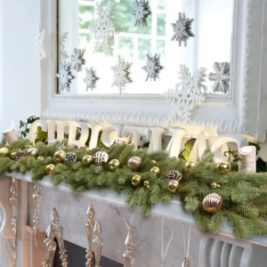 1pc Artificial Green Plants Christmas Tree Garland Wreaths Home Party Decoration Outdoor Yard Pine Tree Rattan Hanging Ornament