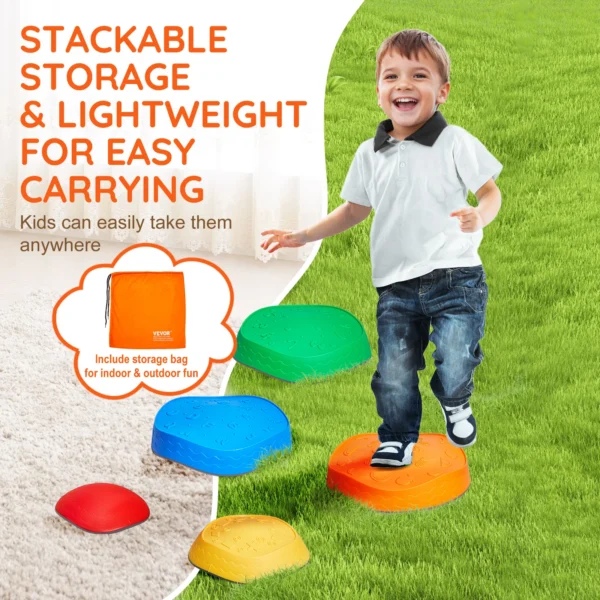 5PCS Balance Stepping Stones Montessori Children Toys Sensory Training Tactile Sensing for Kids Party Social Games - Image 6