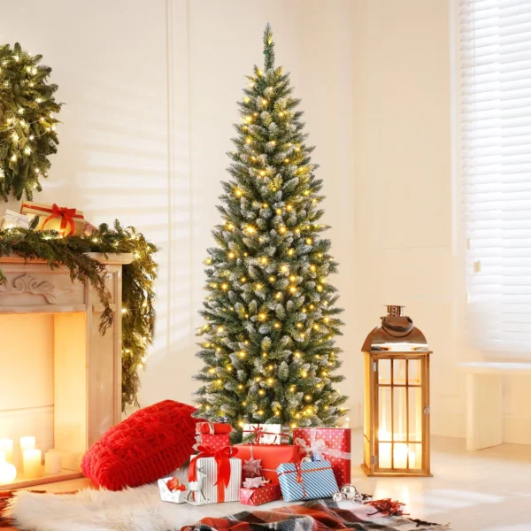 6 FT Artificial Xmas Tree Hinged Christmas Tree with 618 Branch Tips - Image 3