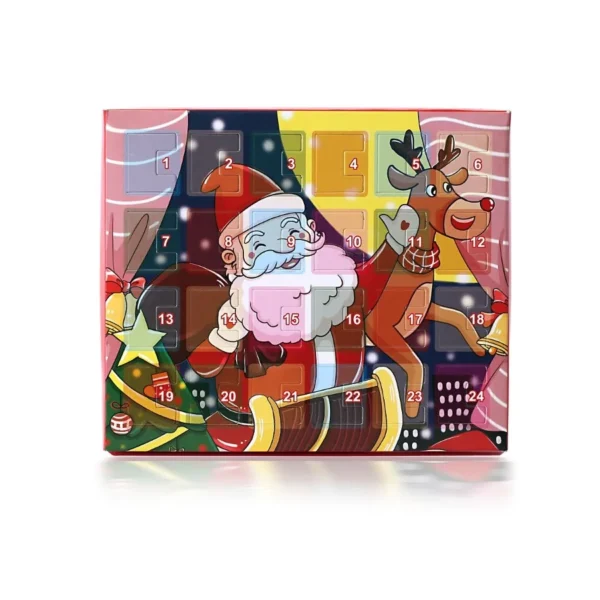 New Christmas Ornaments 's Gift Box Countdown Calendar Gift Box Advent Golden Bracelet Necklace Blind Box Set - Image 3