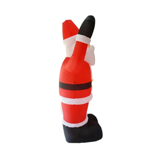 Inflatable Waving Hand Santa Claus 2.4M Illuminated Santa Claus Ornament with LED Light for Xmas Garden Party Decor - Image 4