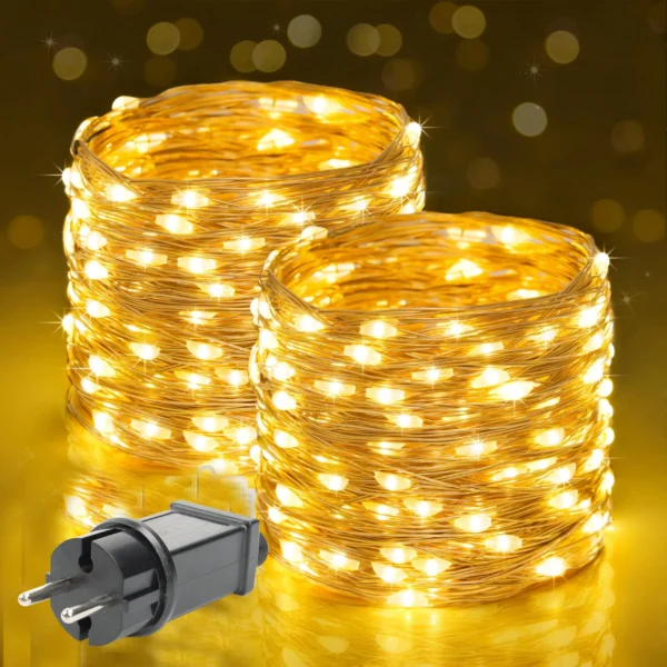 200m Christmas String Fairy Lights Garland 2024 Waterproof Mini LED Decoration Outdoor Garden Gift Ornament New Year tree decor
