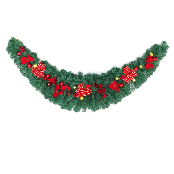 180CM Christmas Cow Horns Shape Rattan Christmas Garland with LED light, Style A - Image 4